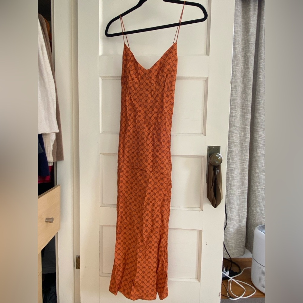 Madewell Orange Geometric Maxi Dress